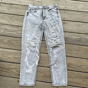 American eagle light gray wash jeans size 4